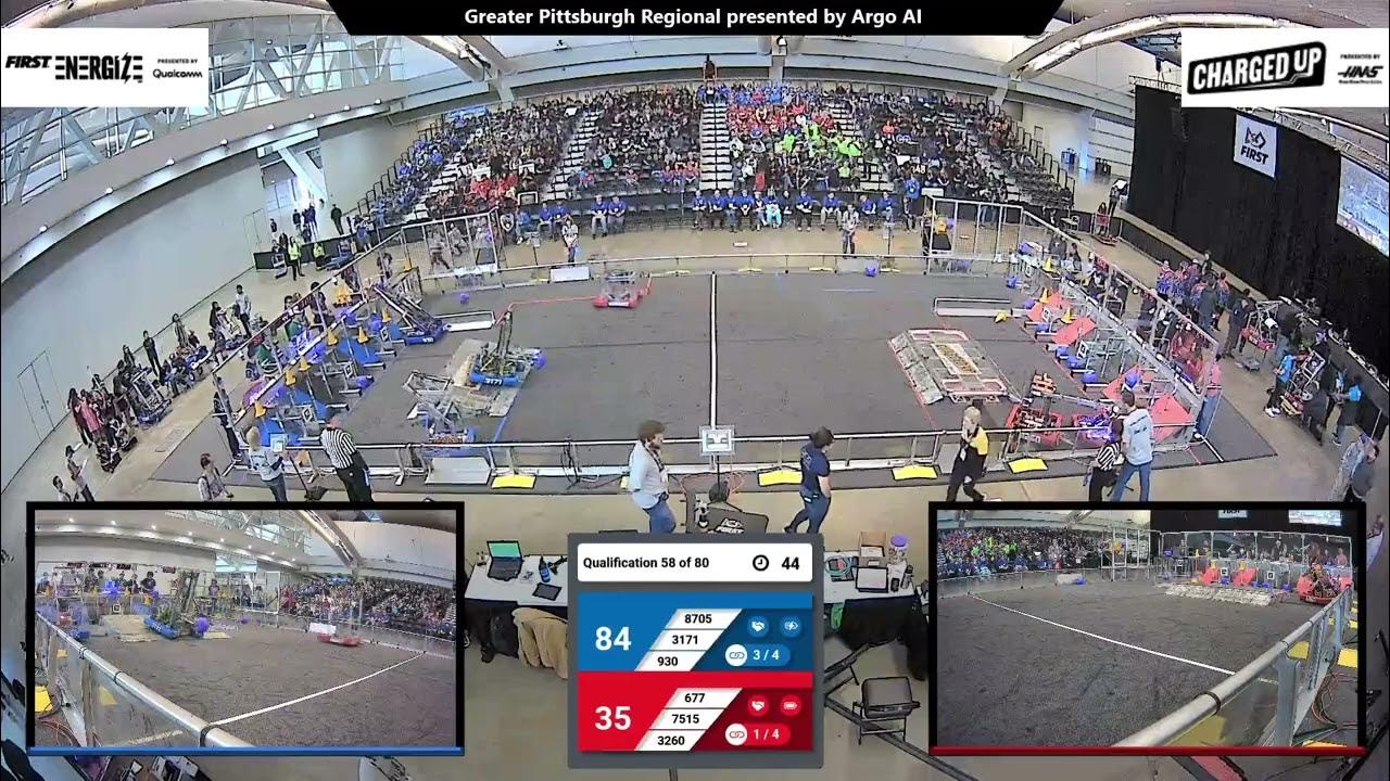 DarkSideRobots's tweet card. Qualification 58 - 2023 Greater Pittsburgh Regional presented by Argo...