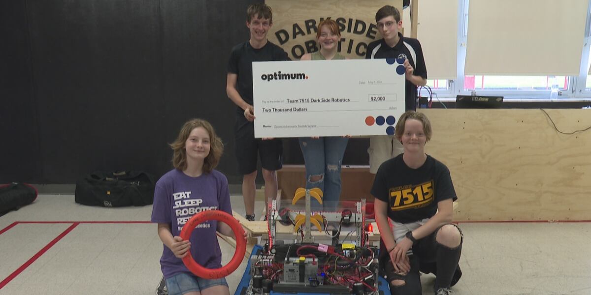 DarkSideRobots's tweet card. The team recently won the Community Impact Award in the 2024 Optimum Innovator Awards.