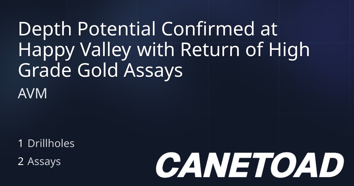 TerryCanetoad's tweet card. Drilling report from AVM published on 2025-11-18.
