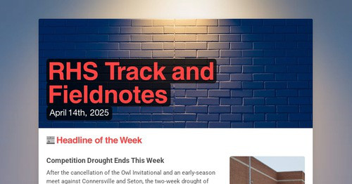 RHSDevilsTrack's tweet card. RHS Track and Fieldnotes