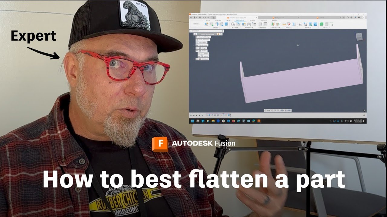 adskFusion's tweet card. How to Flatten a Part | Unstuck My Fusion Design