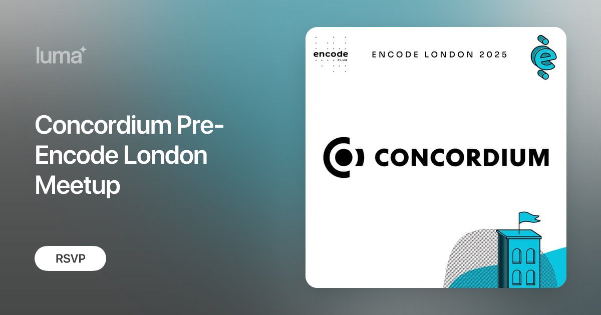LykkeTrading's tweet card. Join us at Encode Hub for an in-person workshop with the Concordium team ahead of Encode London. Come by to: Learn more about Concordium Meet the team and ask…