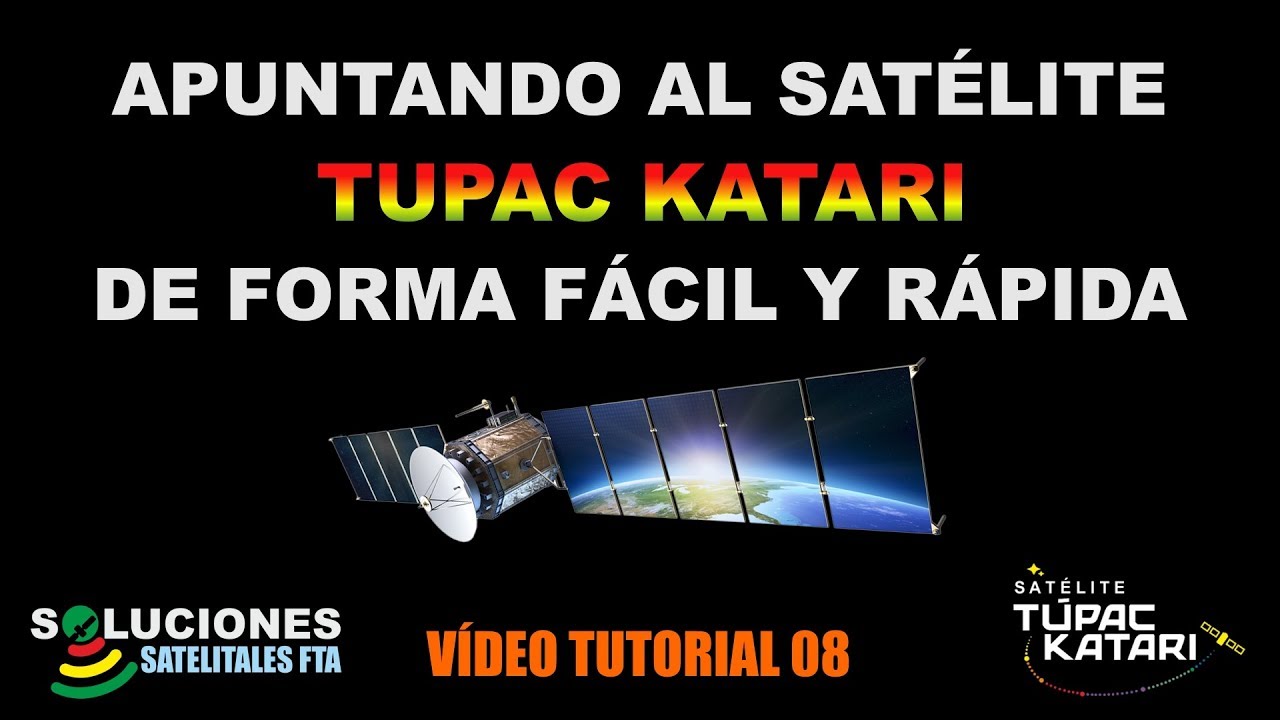 JsObjective's tweet card. Apuntando al Satelite Tupac Katari de forma Facil y Rapida