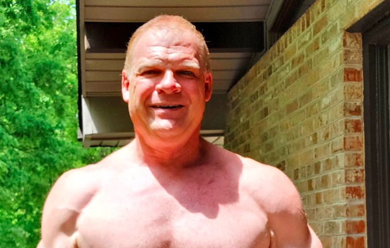 DdpyMatts's tweet card. WWE Hall of Famer Glenn Jacobs, better known as the legendary monster Kane, shared a photo of himself on Twitter showing an incredible physical