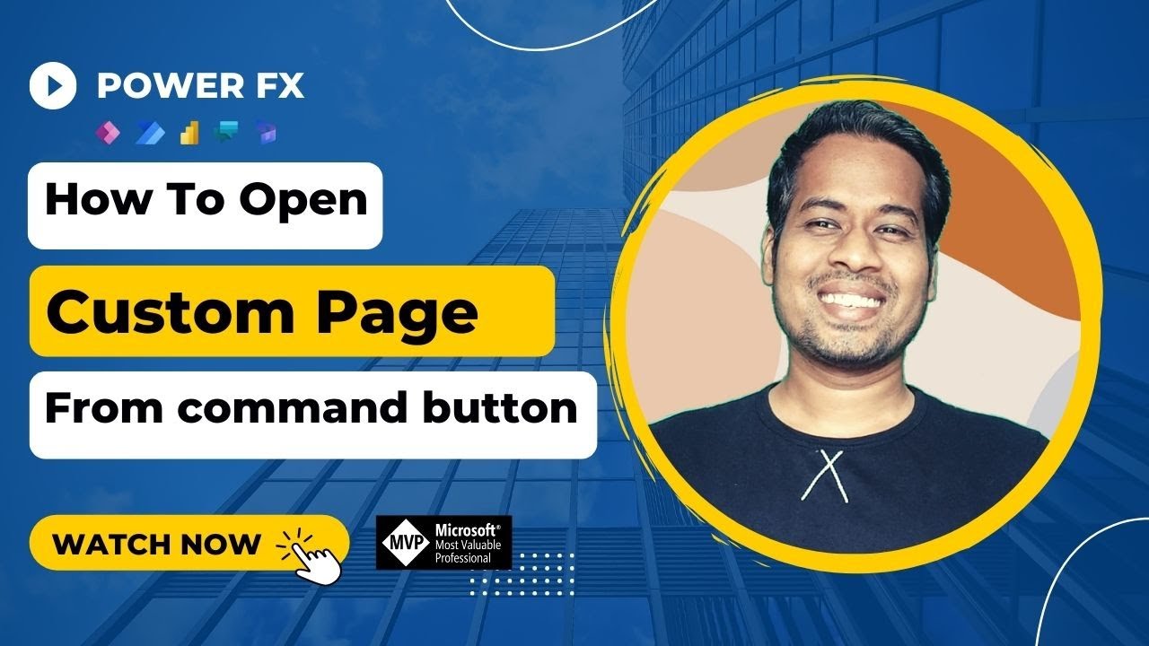 DataverseSme's tweet card. Open Custom Page on command button click and pass parameter in model...