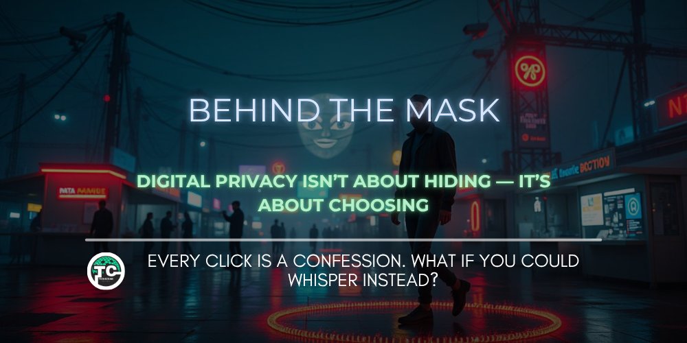 TechscribeCntrl's tweet card. The modern web is built for revelation, not restraint. Every swipe, tap, or idle scroll exposes slivers of ourselves — location pings…