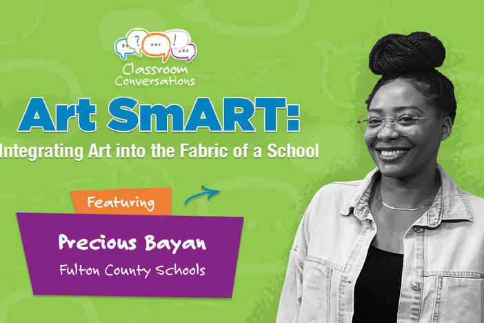 GaDOE_DML's tweet card. Precious Bayan, art teacher at Brookview Elementary School and Fulton County Teacher of the Year, talks to us about getting students excited about learning with arts integration.