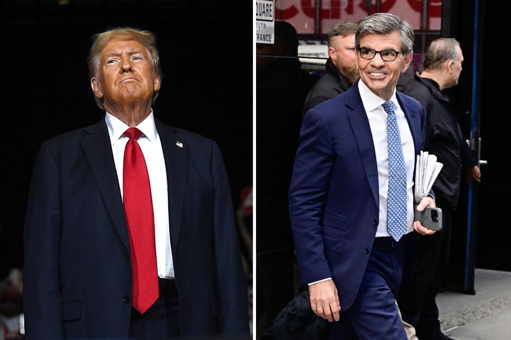 Sampat40a's tweet card. ABC News and star anchor George Stephanopoulos have agreed to pay President-elect Trump $16 million to settle a defamation lawsuit.