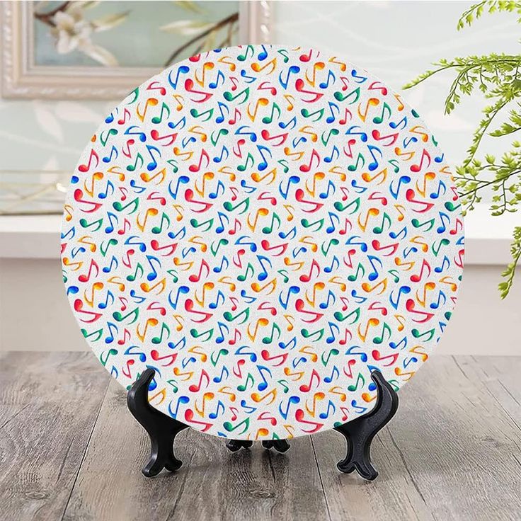 NinthCircleFan's tweet card. Music Notes Decorative Plate