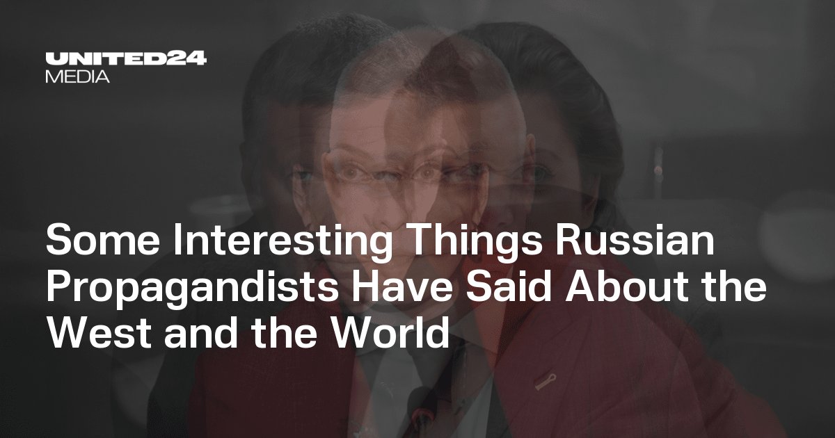 United24media's tweet card. We've compiled a list of some of the most prominent Russian media figures, along with some of their most interesting statements.
