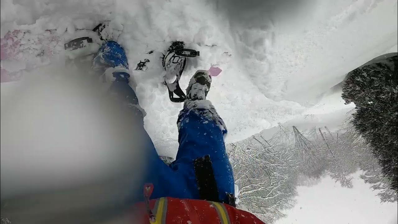 kamatoeic's tweet card. 26-Jun-2025 10:19-11:35頃 奥西山南1611mピークと奉納集落の間の東西尾根 下り #splitboarding...