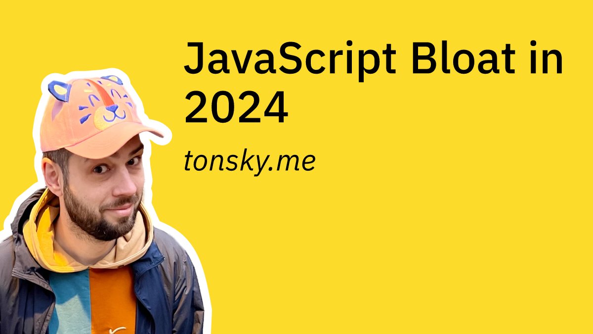 mmartin_joo's tweet card. What is the average size of JavaScript code downloaded per website? Fuck around and find out!