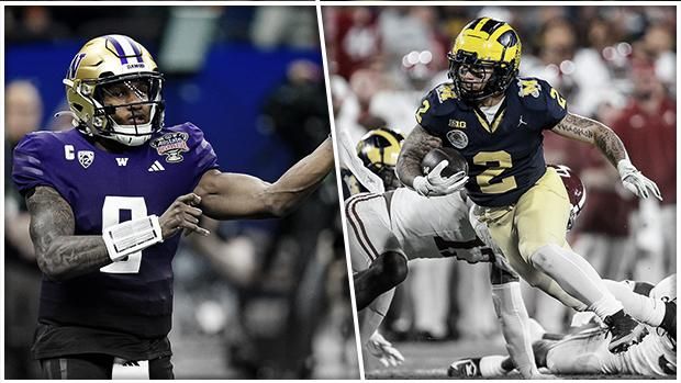 justicehstf's tweet card. A track and field fan\'s viewers guide to the College Football Playoff National Championship game between No. 1 Michigan and No. 2 Washington.