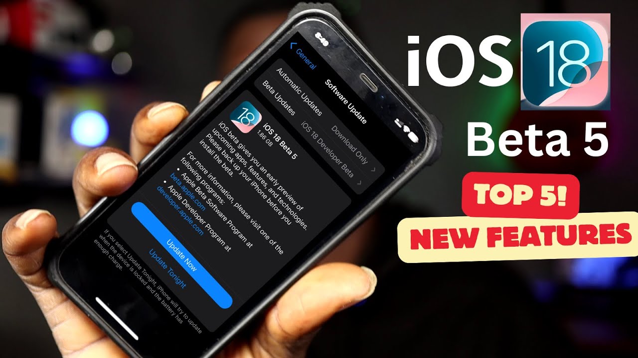 smartdepottech's tweet card. iOS 18 Beta 5 - Top 5 Features You NEED to Know