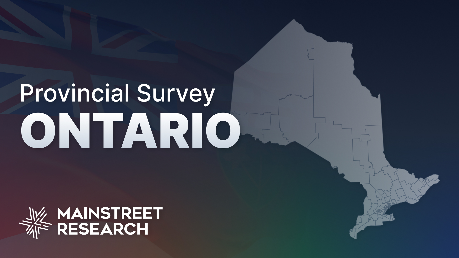 MainStResearch's tweet card. A survey of Ontario on transit issues.