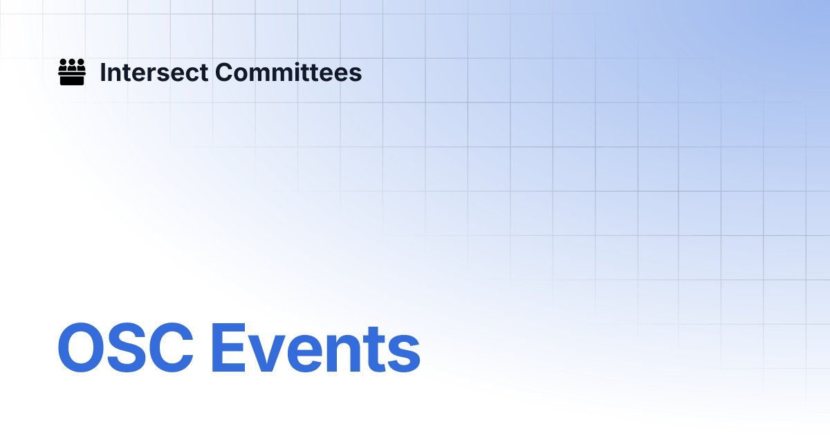 IntersectOSO's tweet card. OSC Events | Intersect - Open Source Committee | Intersect Committees