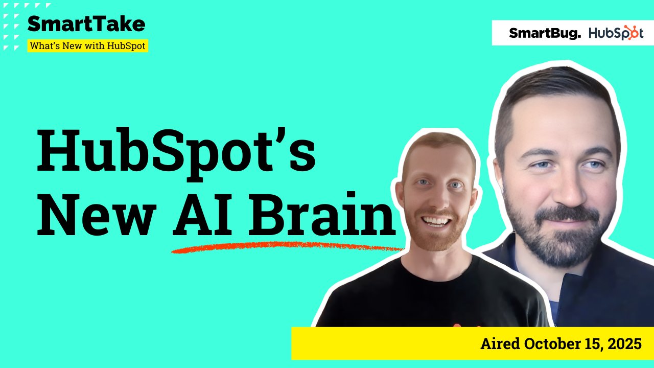 SmartBugMedia's tweet card. Discover 5 game-changing HubSpot updates from October 2025: AI referral tracking, custom landing pages, deal loss analysis, data enrichment, and more.
