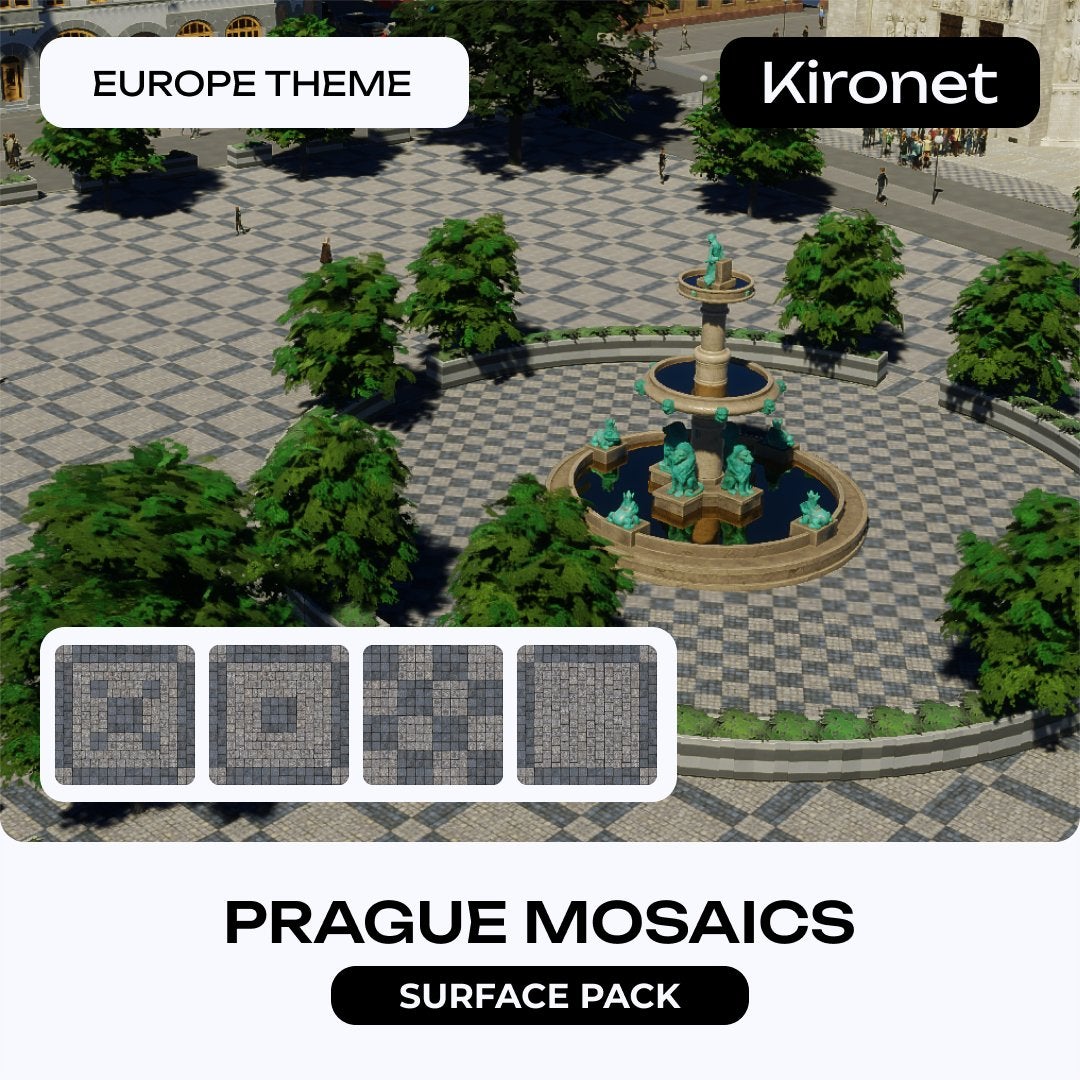 cslmodding's tweet card. Real world inspired mosaic art, hand-crafted to reflect the charm of Prague's unique aesthetic.