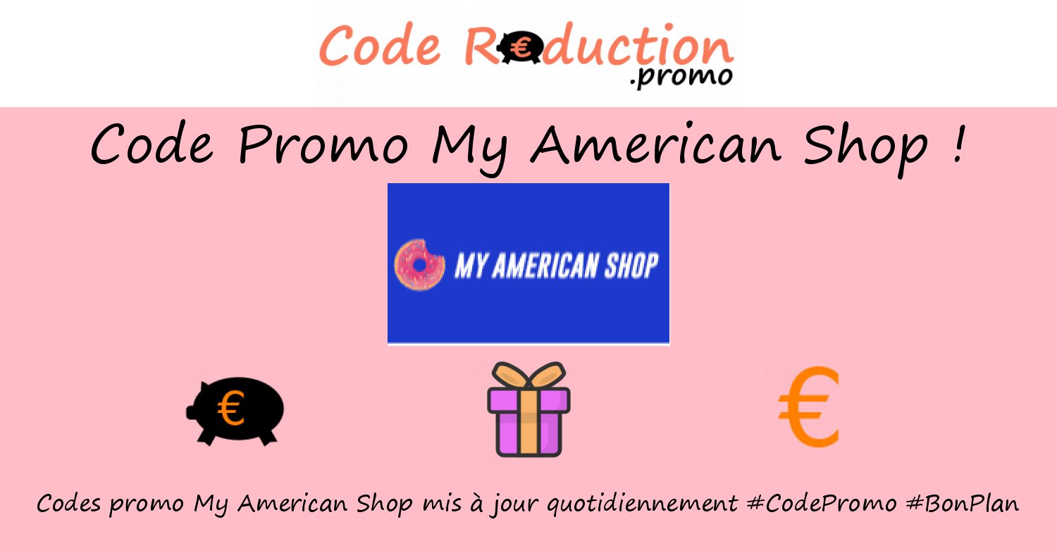 CodeRed_Promo's tweet card. ᐅ Trouvez un code promo My American Shop valide ⭐ Obtenez des réductions exclusives en utilisant un ❤❤ code promo My American Shop ❤❤ Novembre 2025