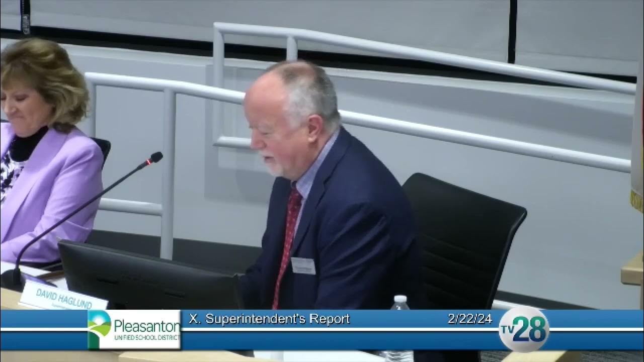 PleasantonUSD's tweet card. February 22, 2024 Superintendent's Report