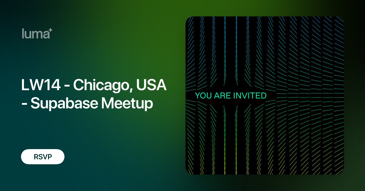 NaimAiTech's tweet card. Unlocking the Power of Supabase & Ai Agents! Agenda: Registration & Networking – 5:00 PM Welcome Video – 5:20 PM Session 1: Supabase Features & Capabilities –…