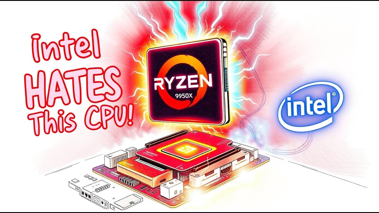 bsdoole's tweet card. AMD's MONSTER CPU! 9950X Unboxing & Benchmarks DESTROY Intel