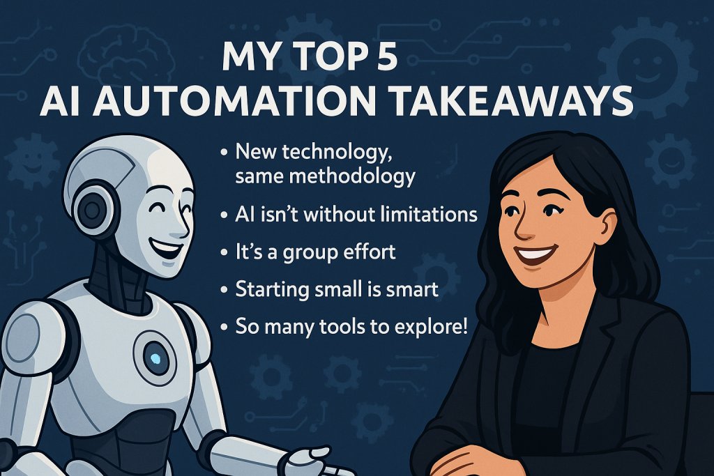 GJFIBN's tweet card. Top 5 lessons from an AI-powered automation course.; workflow design, collaboration, and using tools like ChatGPT and n8n effectively.