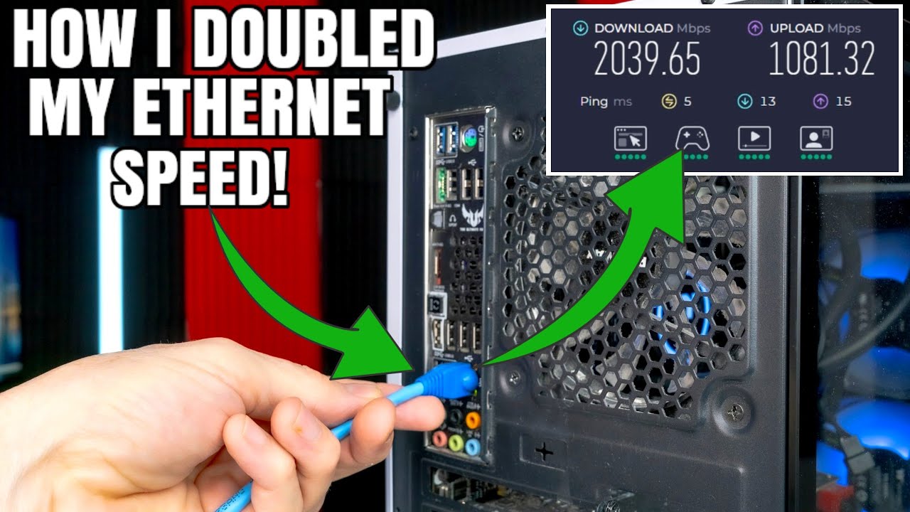 UltimateTechPub's tweet card. How to Fix Slow Ethernet Speeds in 2025! Quick and Easy!