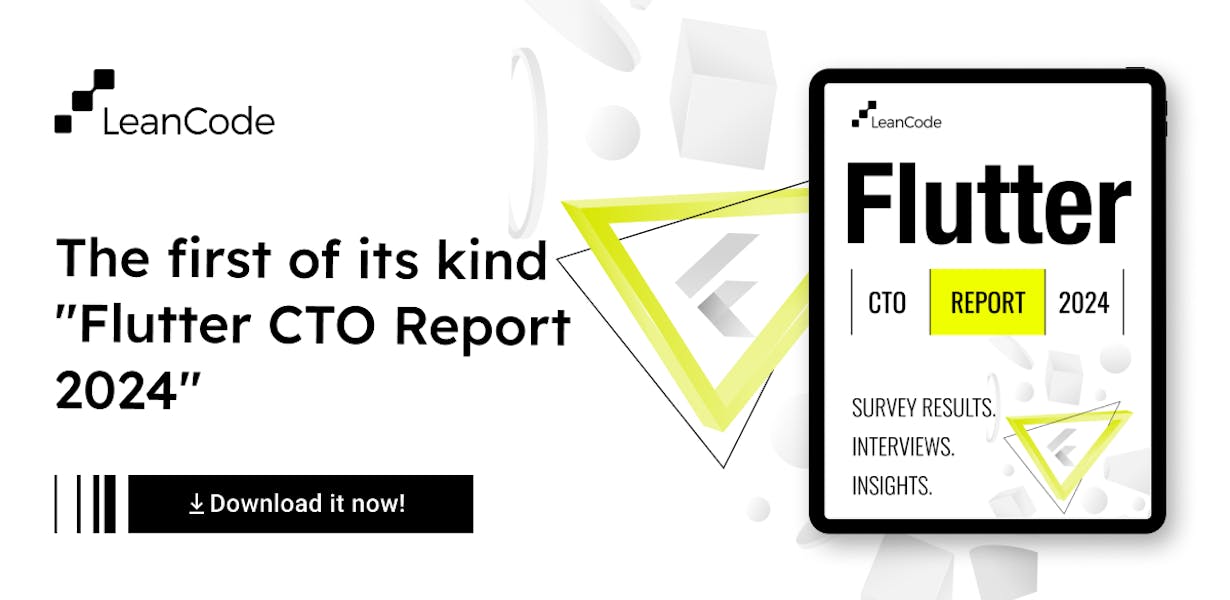 lukaszkosman's tweet card. The first of its kind the "Flutter CTO Report 2024"! Check out what almost 300 CTOs, CIOs, and Tech Leads think about Flutter after using it in various products.