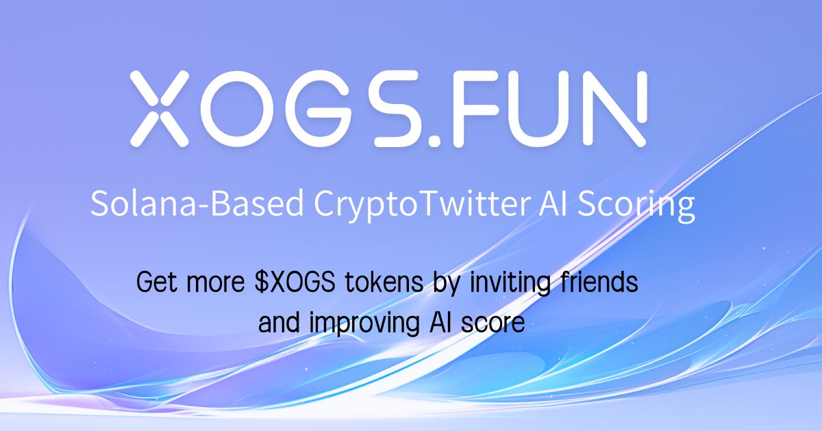 diasdirgantara1's tweet card. 🤖 diasdirgantara1 (@diasdirgantara1) invites you to join XOGS! → Get your crypto Twitter influence analyzed by AI → Earn $XOGS tokens on Solana → Join 10K+ influencers!
