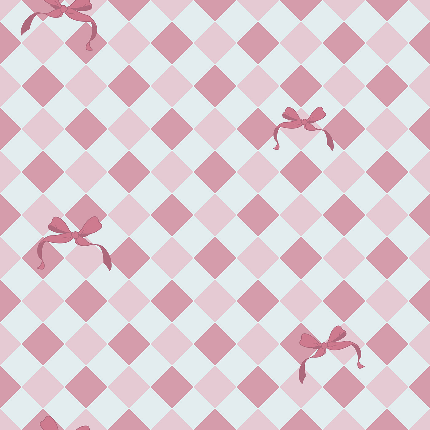 mockymock_'s tweet card. Cute Soft Pink Oblique Checkered Coquette Seamless