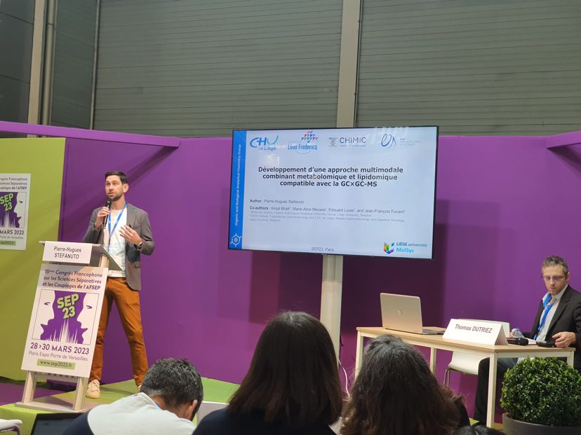 PHstefanuto's tweet card. Today #SEP23 multidimensional chromatography session was a blast! I had a lot of fun discussing our omics research! The data shared today are part of Kinjal Bhatt PhD thesis. Thanks to Karine Faure...