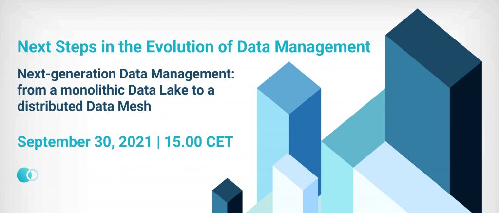 Agile__Lab's tweet card. A webinar about the next-generation Data Management: from a monolithic Data Lake to a distributed Data Mesh - September 30,2021