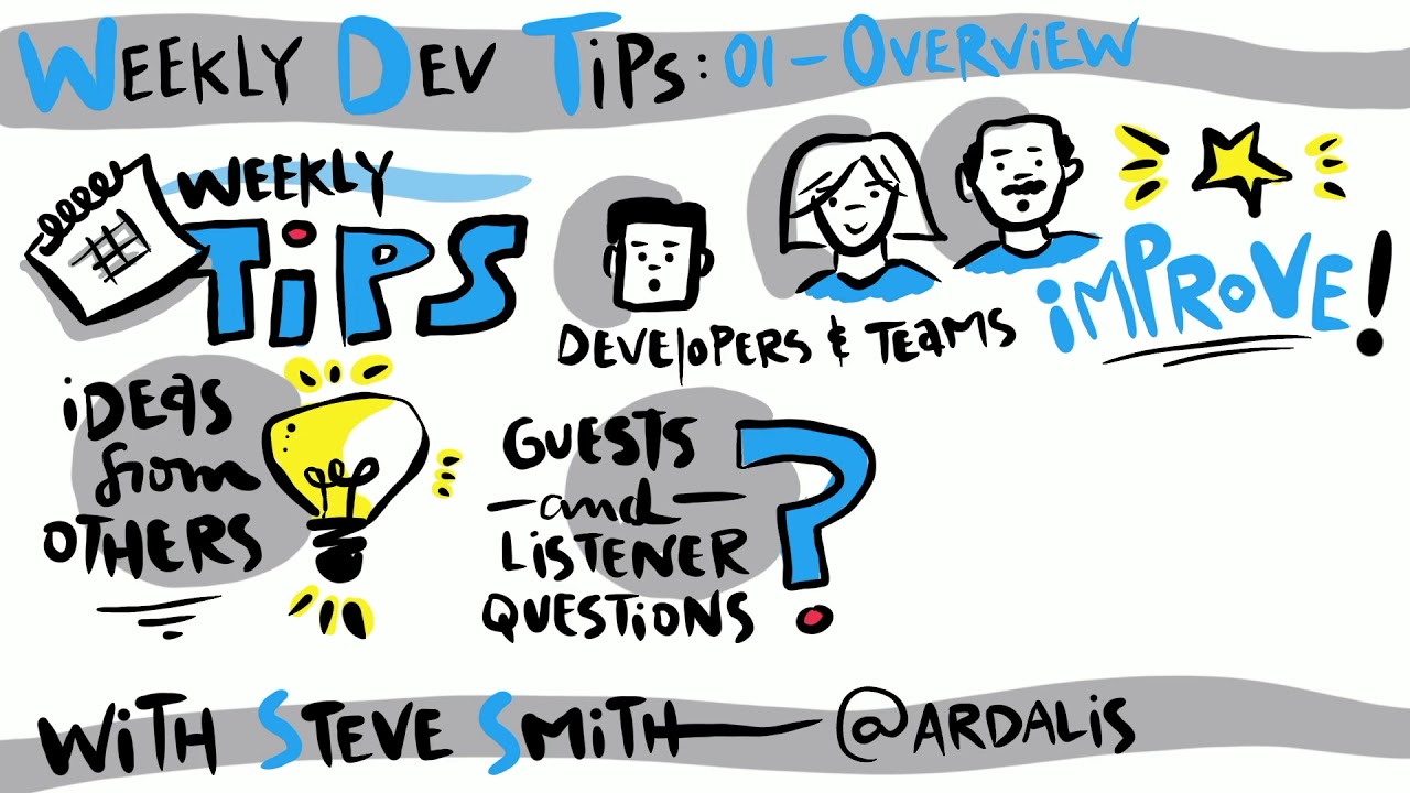 weeklydevtips's tweet card. Weekly Dev Tips Episode 01: Overview of Weekly Dev Tips