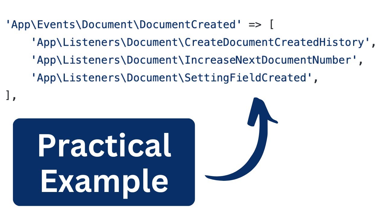 DailyLaravel's tweet card. Events and Listeners in Laravel: 2 Open-Source Examples