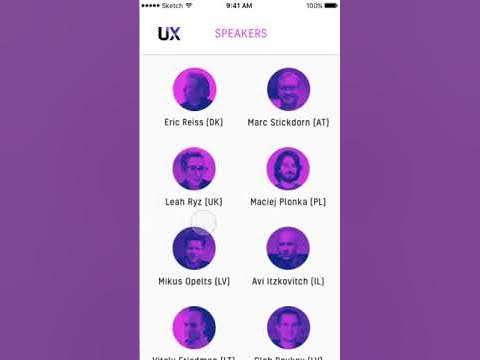 GlebRevkov's tweet card. UX Riga App Prototype