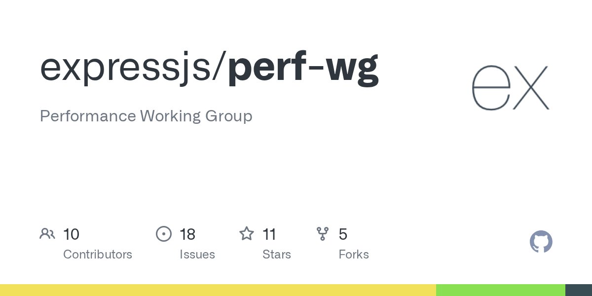 bjohansebas's tweet card. Performance Working Group. Contribute to expressjs/perf-wg development by creating an account on GitHub.