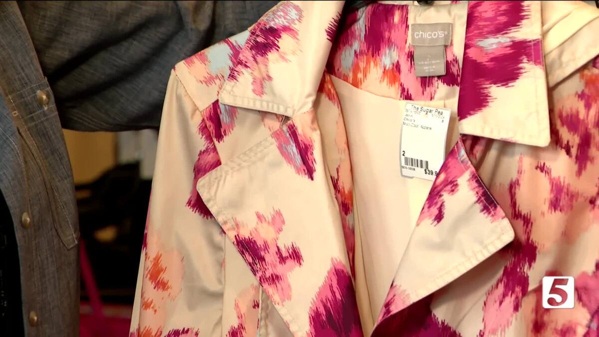 Ms_Cheap's tweet card. Mt. Juliet’s Sugar Pea Ladies clothing resale shop not only has a new owner but also a new concept. Ms. Cheap takes us out for a preview of their unique finds.