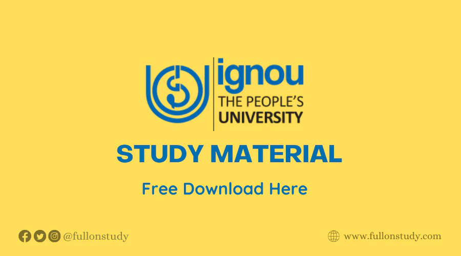 fullonstudy's tweet card. Students can easily download IGNOU study material in pdf format by following the below steps. Usually, IGNOU provides study material to enrolled students via Indian post. If you haven't yet received...