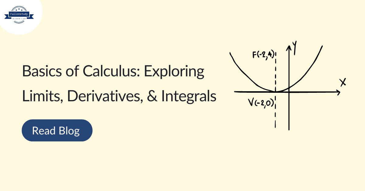 fullonstudy's tweet card. Discover the basics of calculus in our comprehensive guide. From derivatives to integrals, this blog post provides a clear and concise introduction to the essential concepts of calculus.