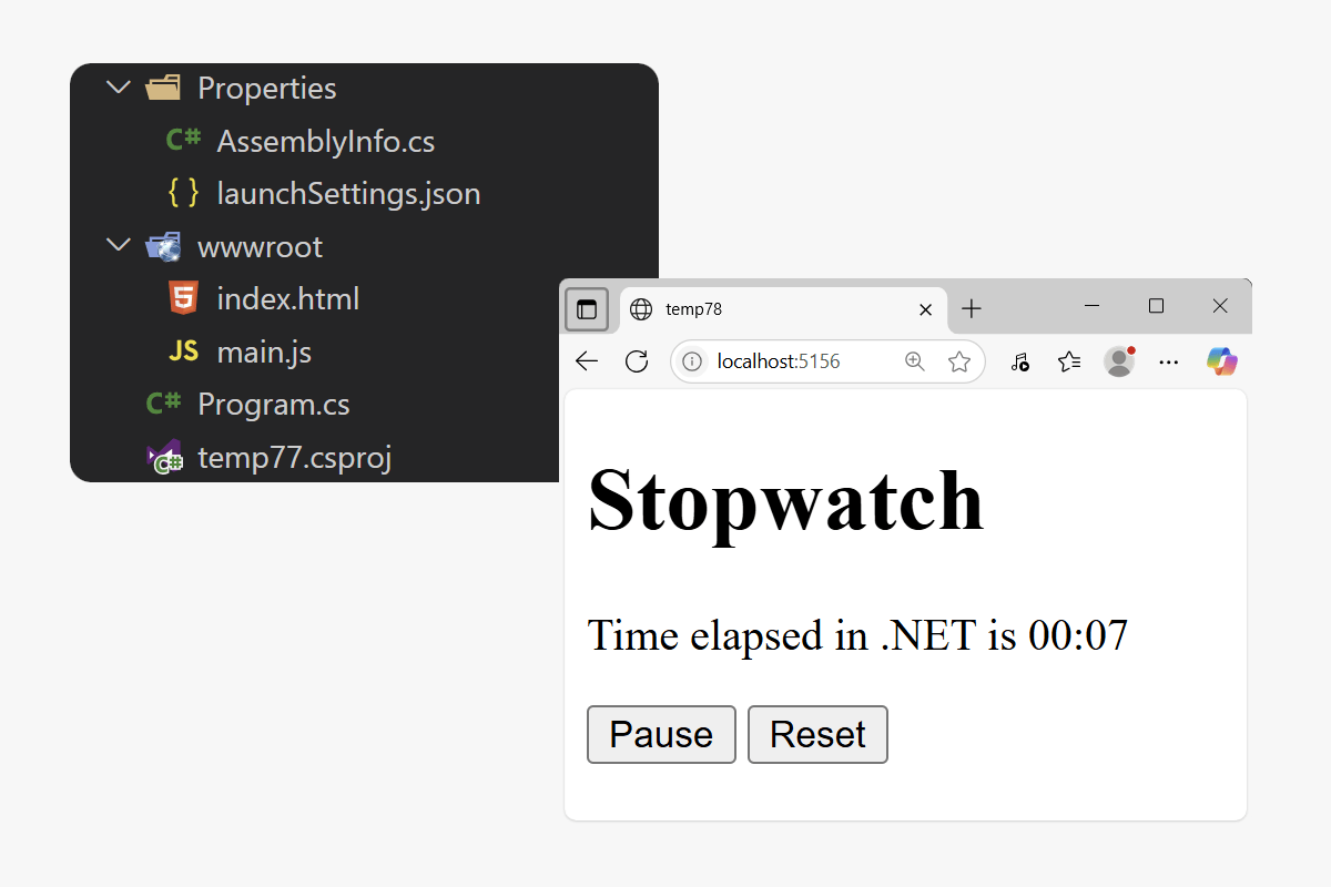andrewlocknet's tweet card. In this post I show how to run .NET in your browser without using Blazor, and instead rely on lower-level abstractions provided by [JSImport] and [JSExport]