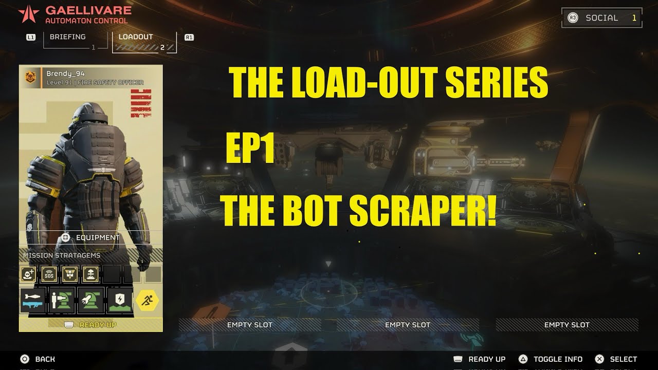 BrendanToland1's tweet card. HELLDIVERS 2- The load-out series! Bot scraper! #ps5 #helldivers2...