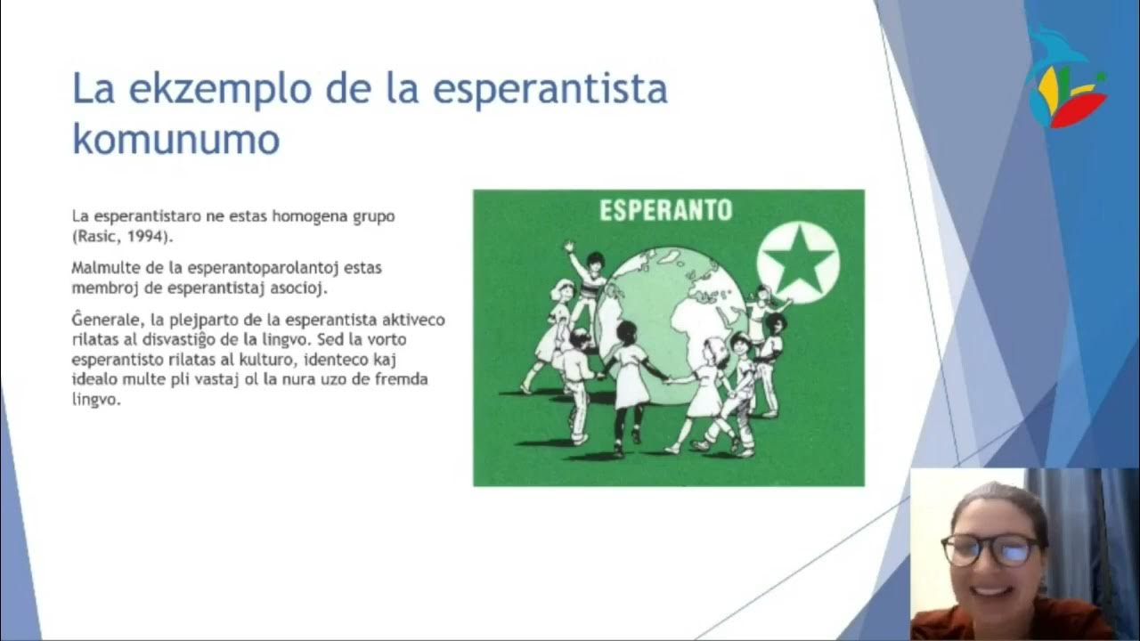 CEDinterling's tweet card. Esperantujo, ekzemplo de transnacia komunumo. Prelego de Laetitia Bert