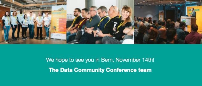 Pybrehier's tweet card. Excited !!! 🕺🏻 Just registered to the coming Data Community Conference !!! Looking forward to meeting you there on November 14th in Bern: https://lnkd.in/eiWHgh49 #data #community #open4tech...