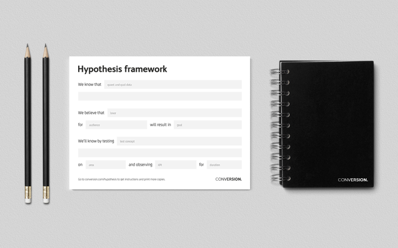 wwwoptimization's tweet card. Introducing our hypothesis framework | Conversion