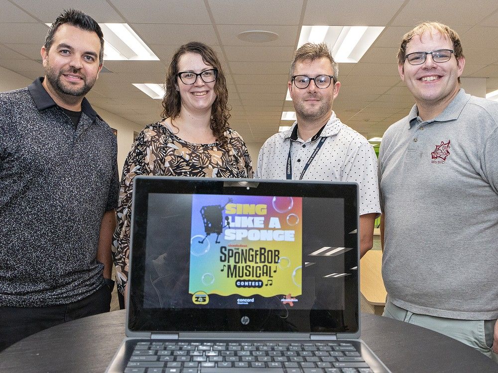 TheExpositor's tweet card. Brantford school awarded licensing rights to stage The SpongeBob Musical