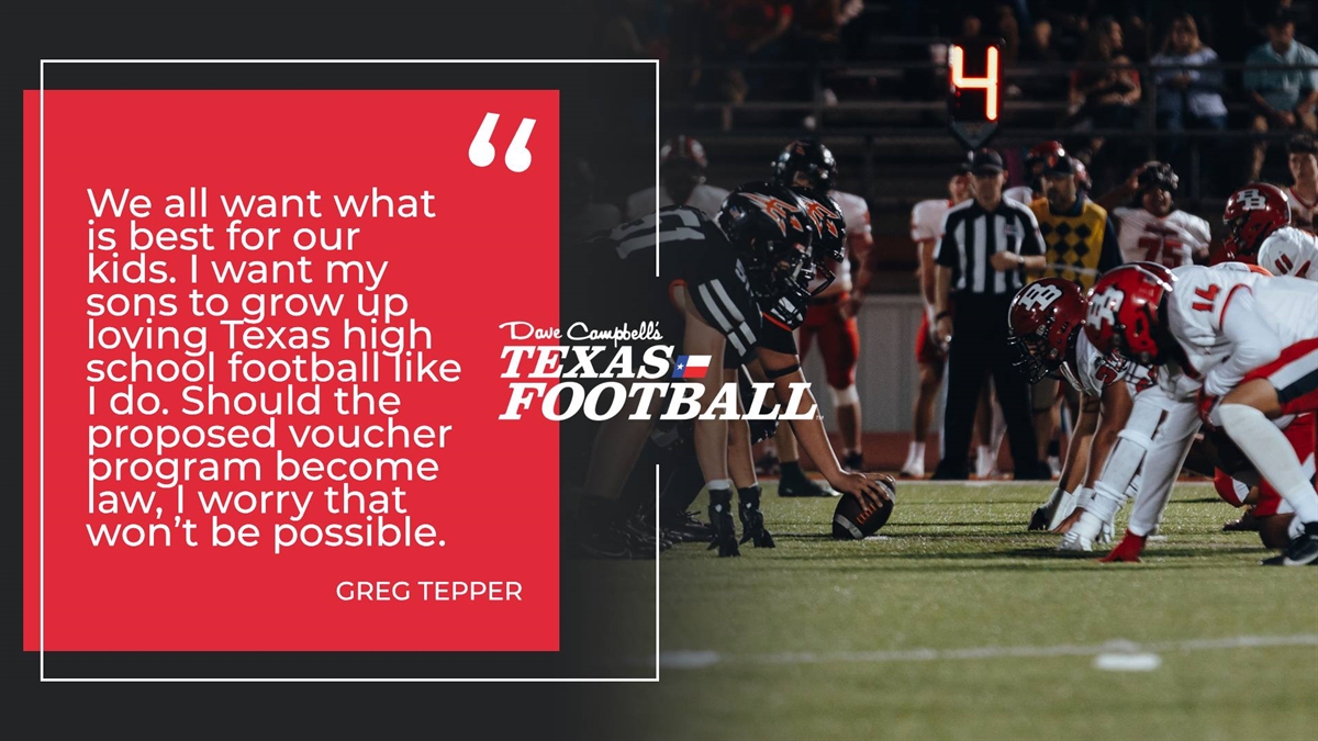 Tepper's tweet card. How Texas’ proposed school voucher program could affect the Friday night lights that bring our communities together.