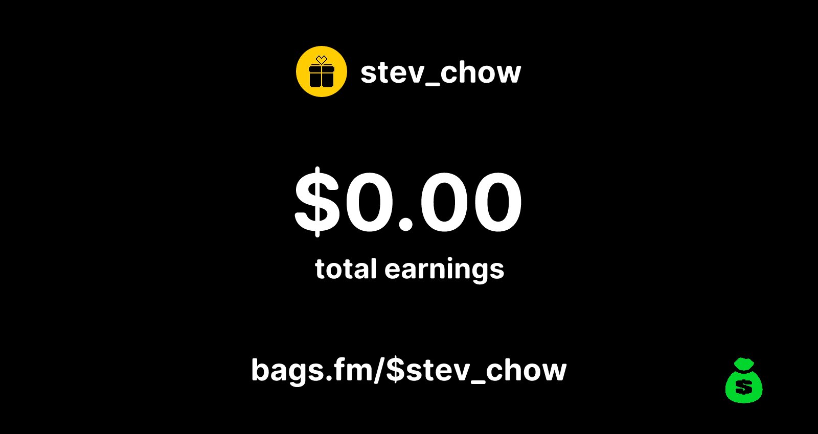stev_chow's tweet card. $stev_chow is on Bags