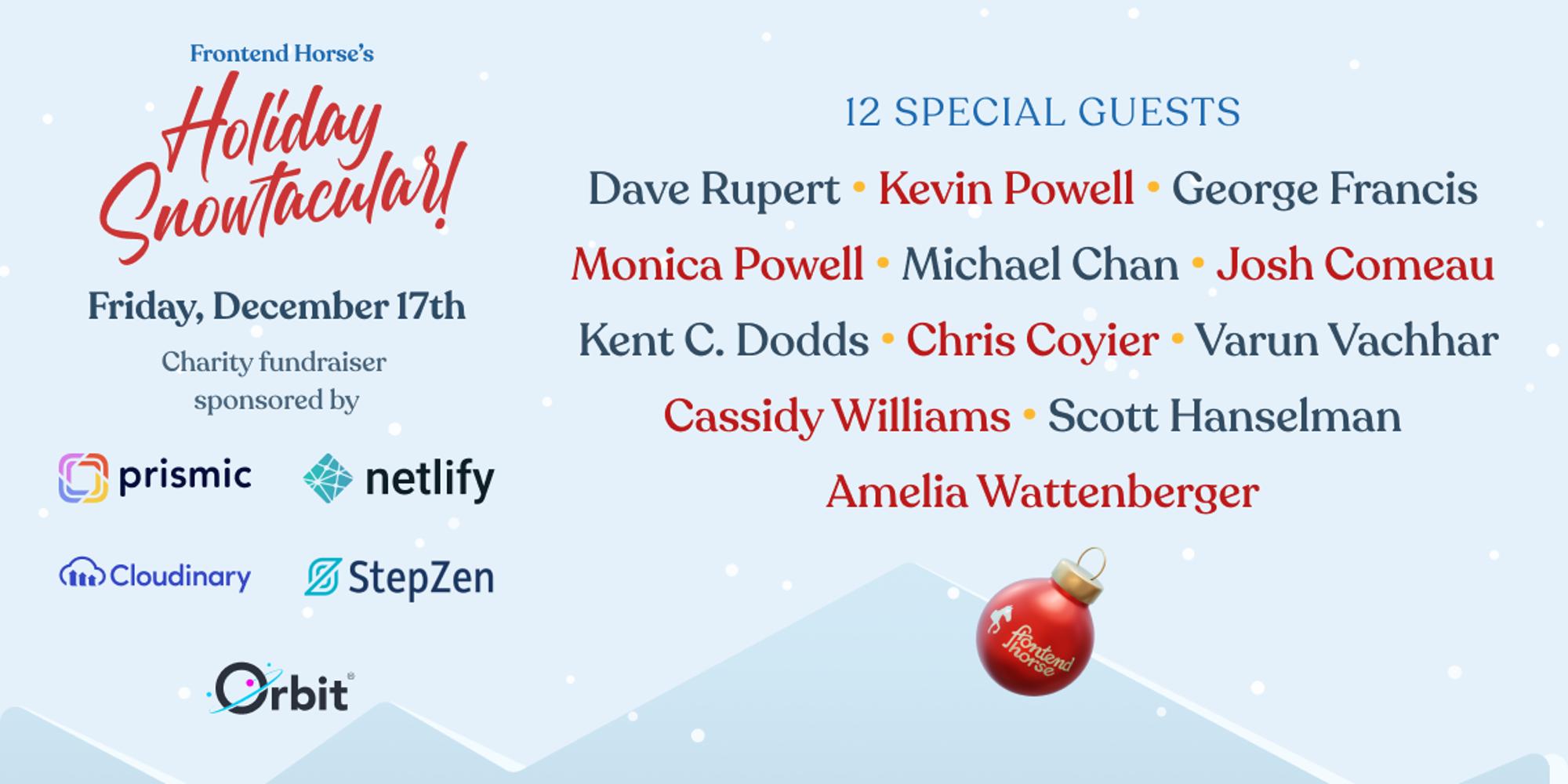 KevinJPowell's tweet card. Holiday Livestream Spectacular! Join us for holiday festivities as we visit 12 incredible guests, each discussing a different topic! We'll chat live…