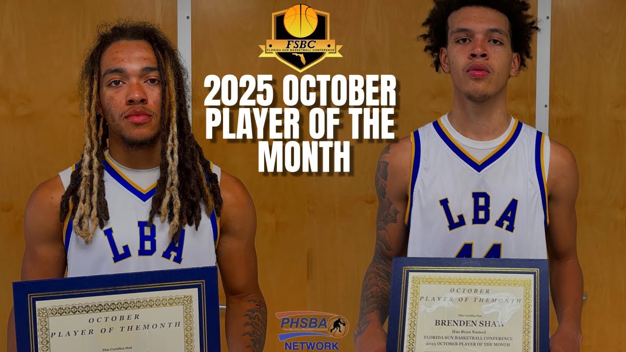 LBABball's tweet card. 2025 FSBC October Player of the Month: Chris Finks and Brenden Shaw